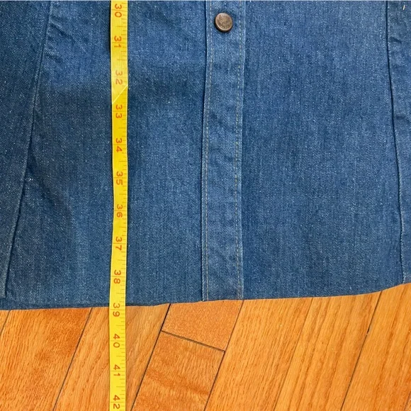 Vintage Landlubber Denim Button Down Shirt Dress S - Picture 7 of 10
